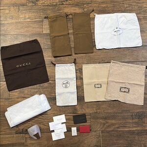 Gucci, Hermes, Prada and Valentino Dust Bags etc. Lot 17 pcs